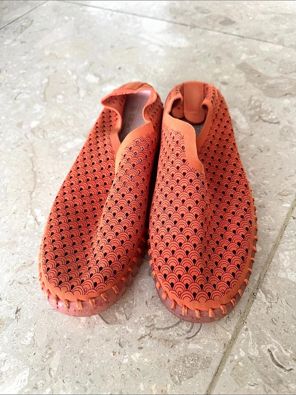 ILSE JACOBSEN Tulip Slip-On Sneaker Flats EU 39 Orange